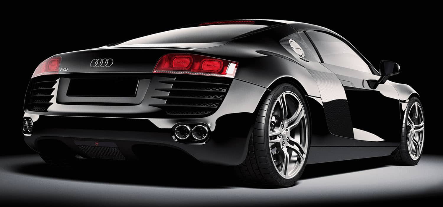 Audi R8 rear showing the outer rear lamps and high-mounted brake light
