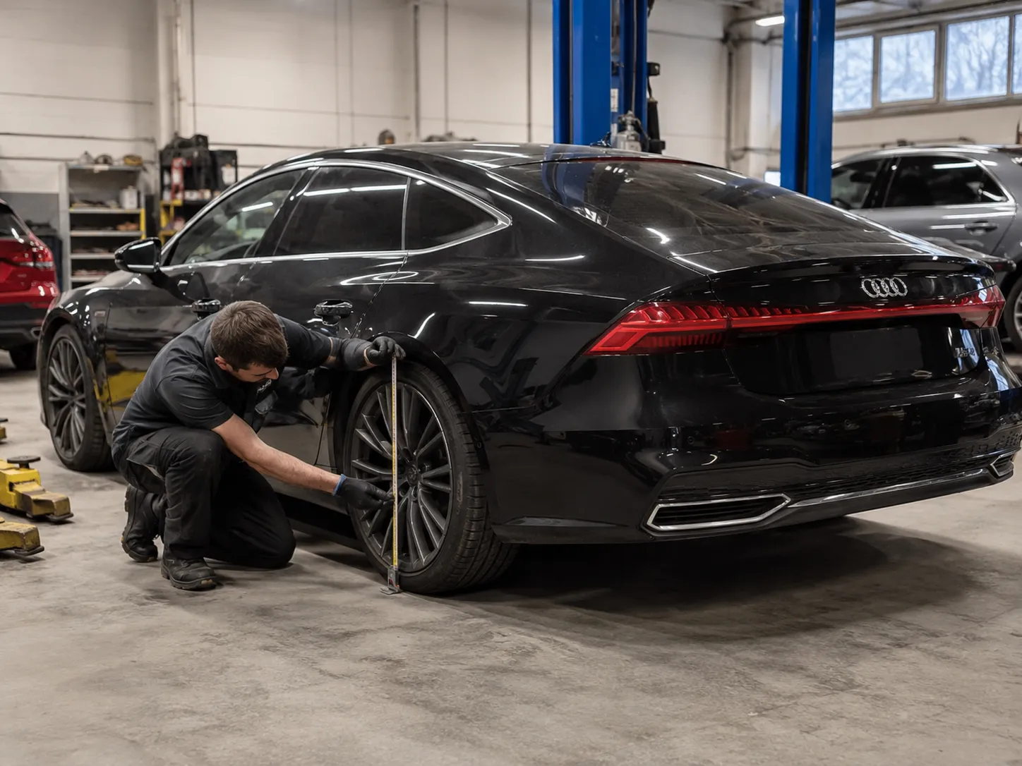 Audi A7 ride height and air suspension inspection