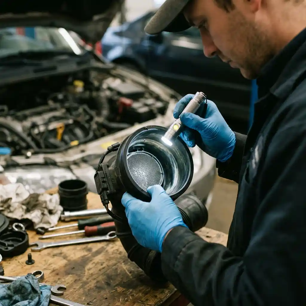 Audi intake and airflow inspection for intermittent engine malfunction