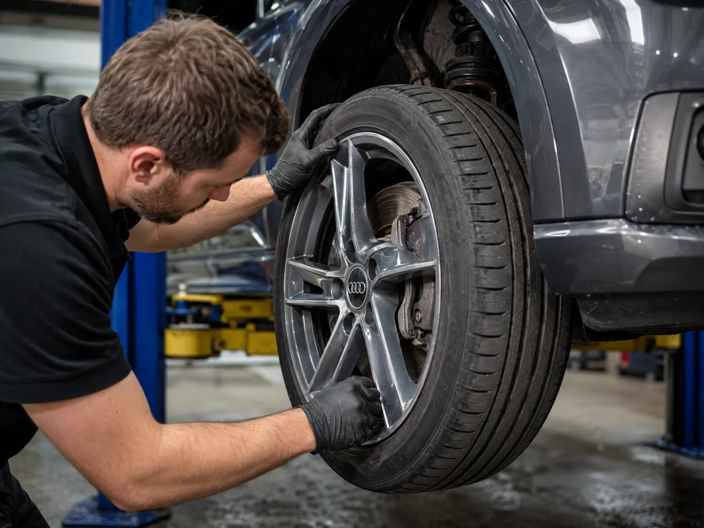 Audi steering repair road verification in Dubai