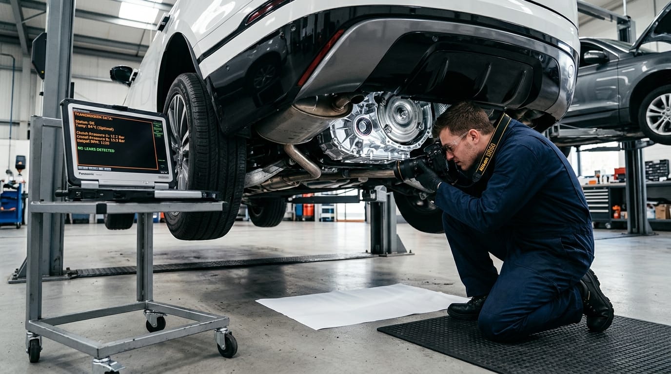 Audi transmission repair final verification and diagnostic testing