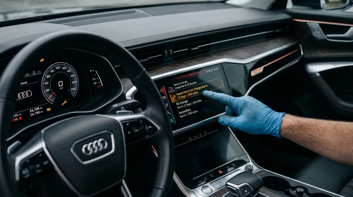 Audi A5 service reminder reviewed as part of maintenance planning