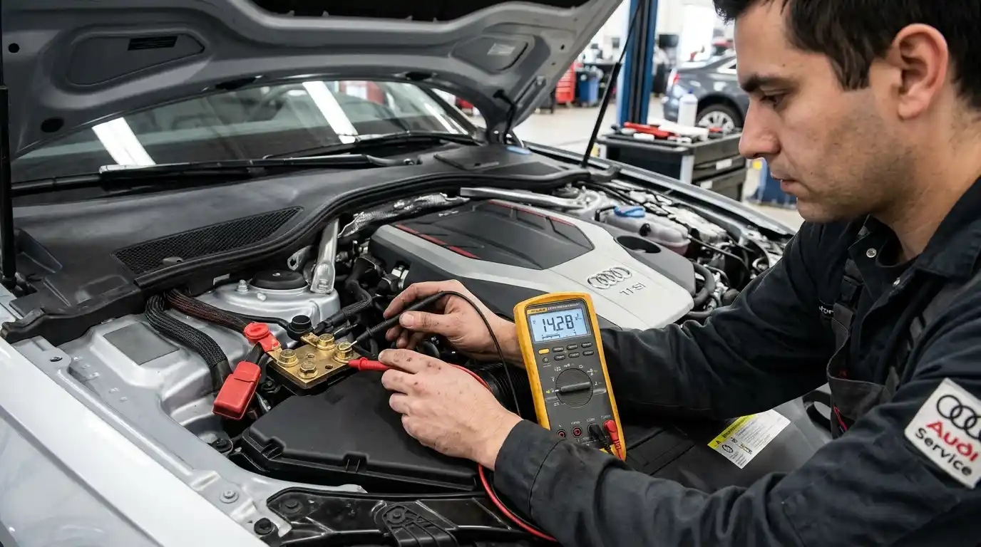 Audi alternator voltage output test after repair