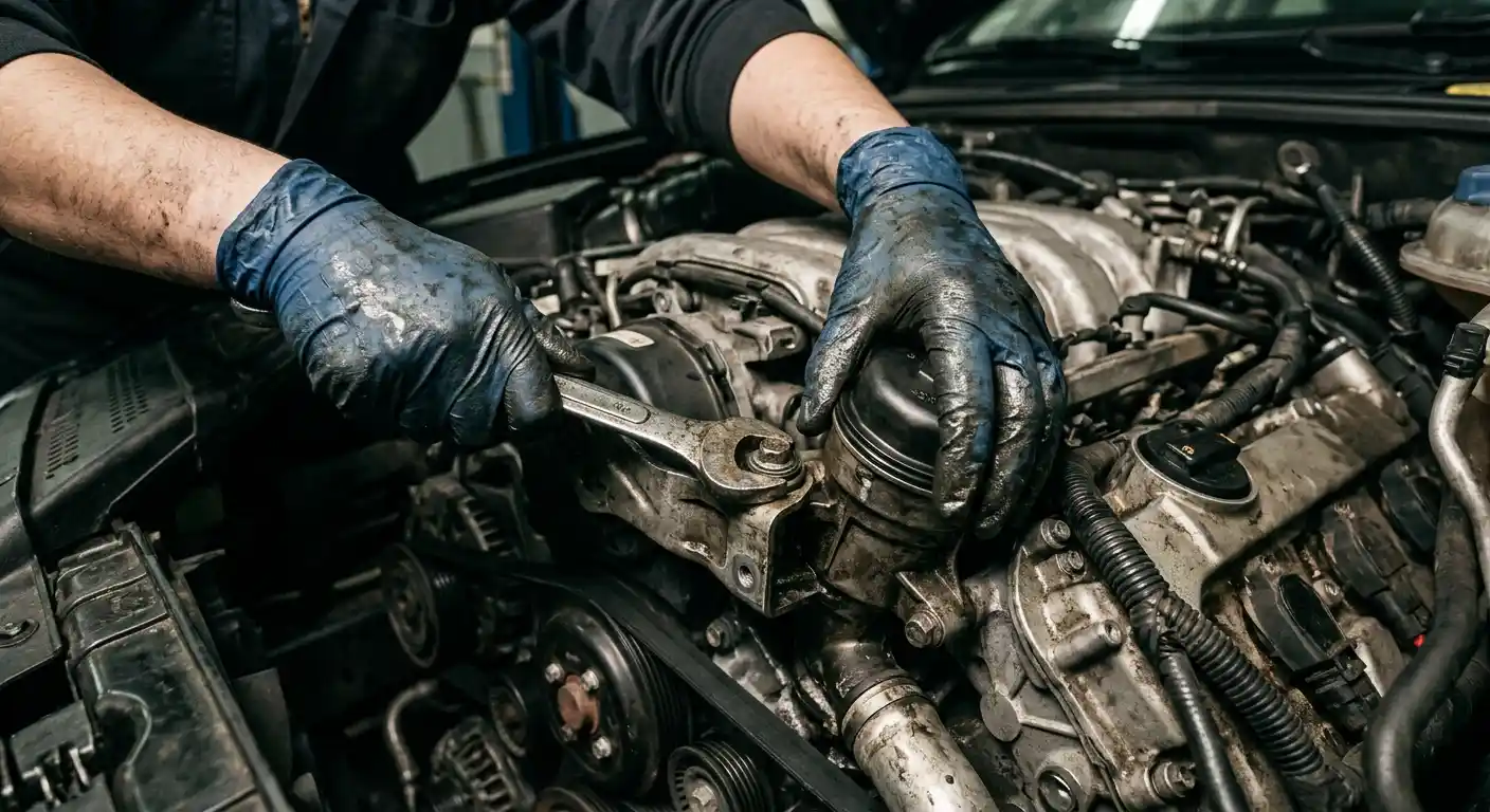 Audi e-tron model workshop inspection for electric vehicle repair planning
