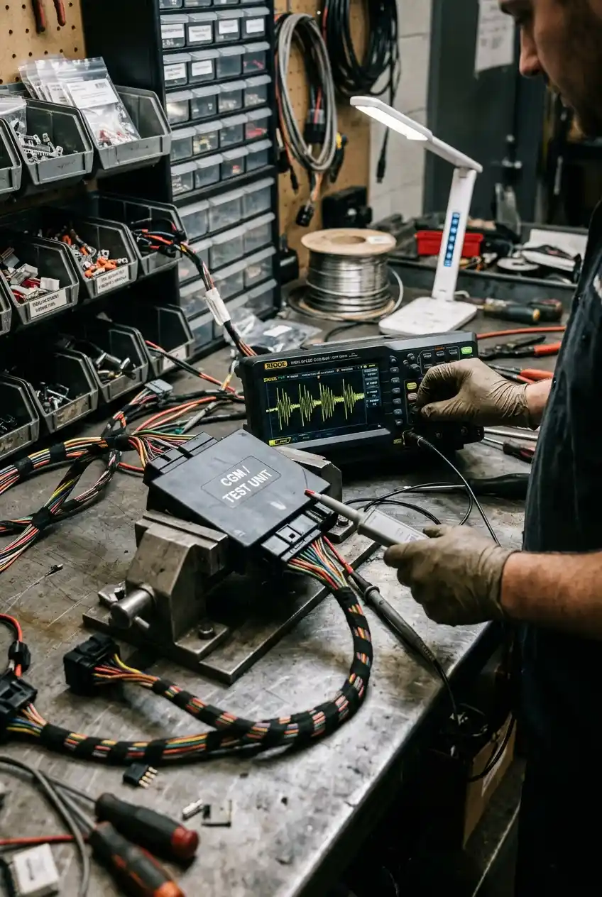 Audi e-tron gateway module oscilloscope bench audit for uninterrupted controller evidence