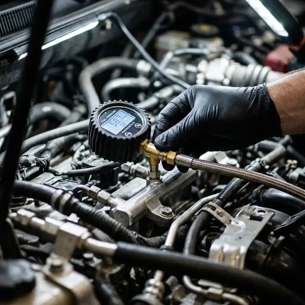 Audi low-pressure and high-pressure fuel-system test