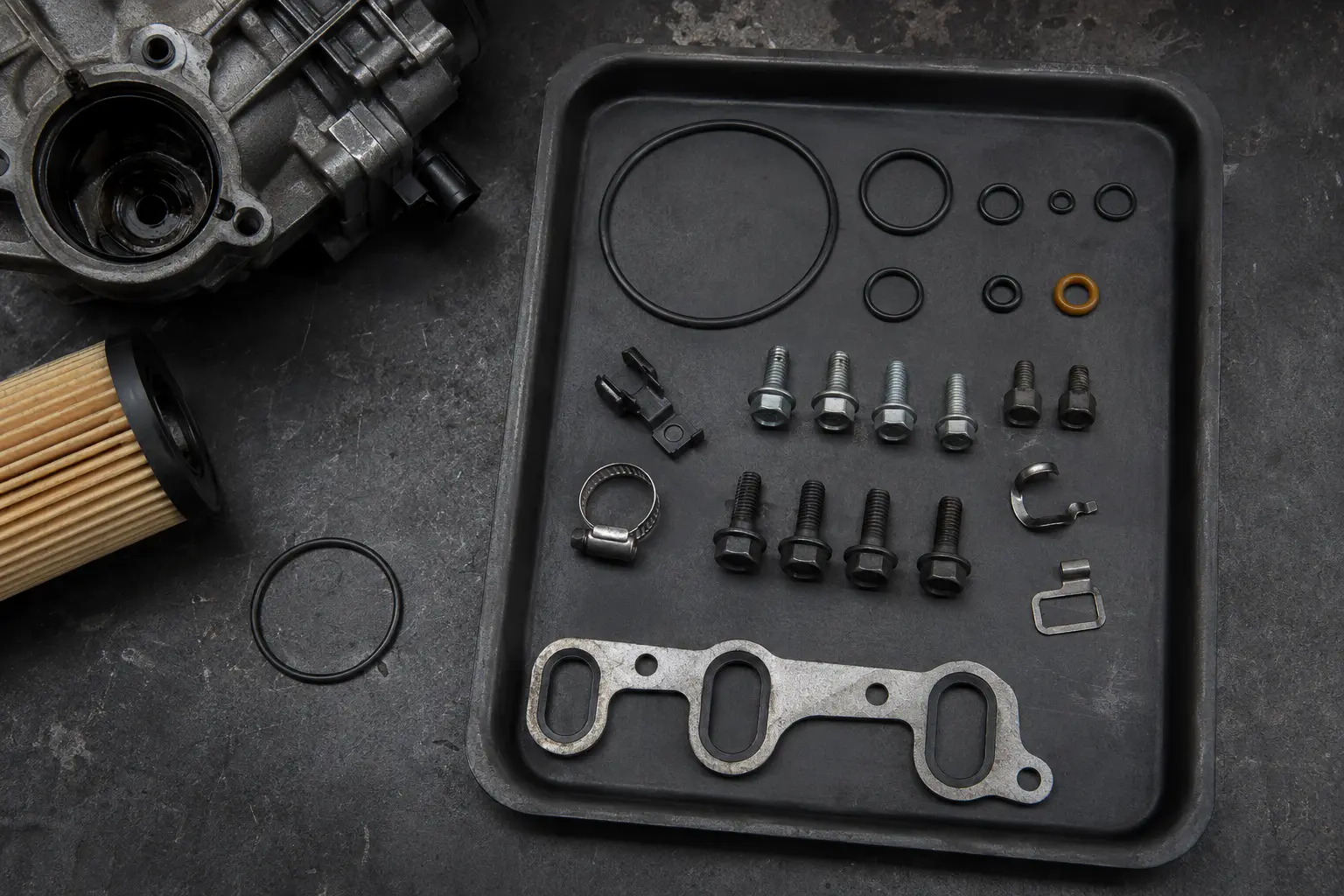 Audi replacement part supporting hardware and seals
