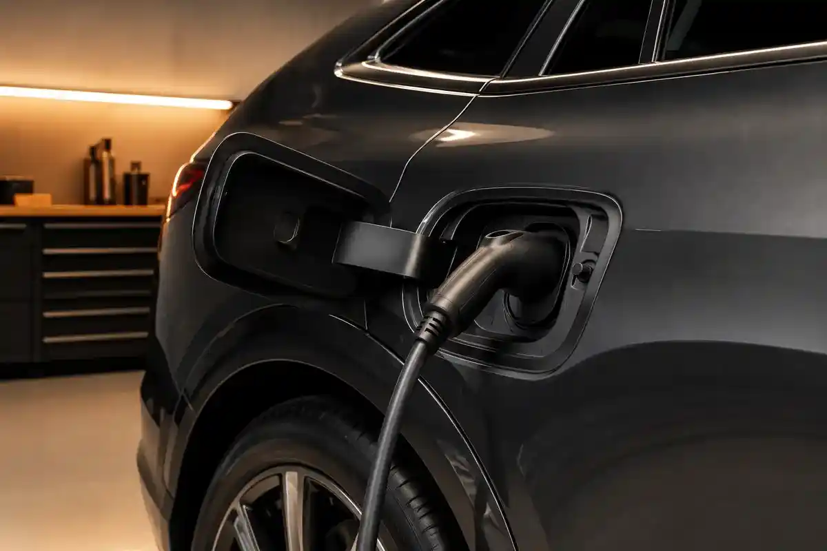 Audi Q8 e-tron charging access hardware and inlet inspection