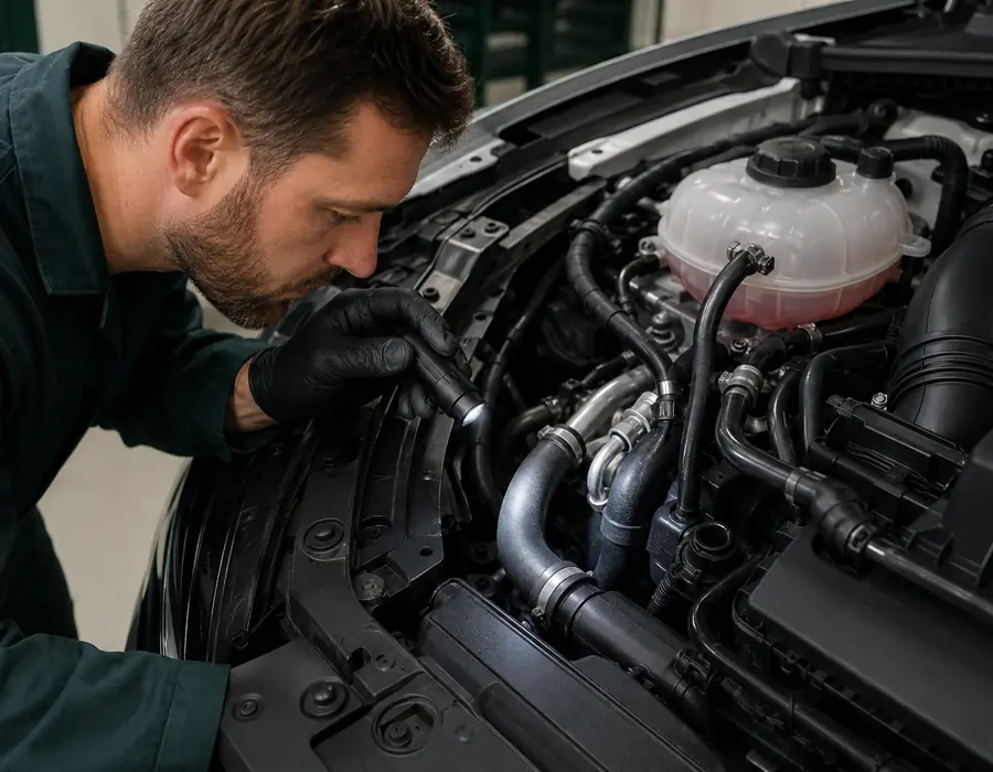 Audi RS Q3 cooling circuit inspection under heat load