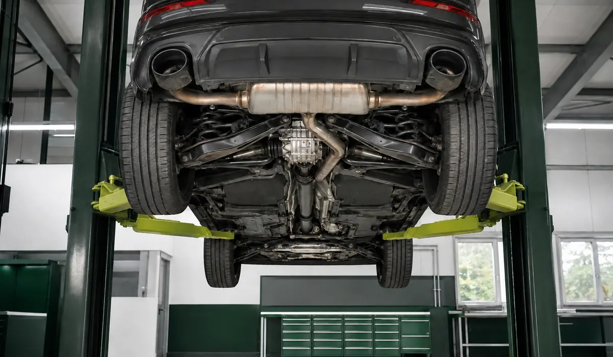 Audi RS Q3 quattro driveline and underbody inspection