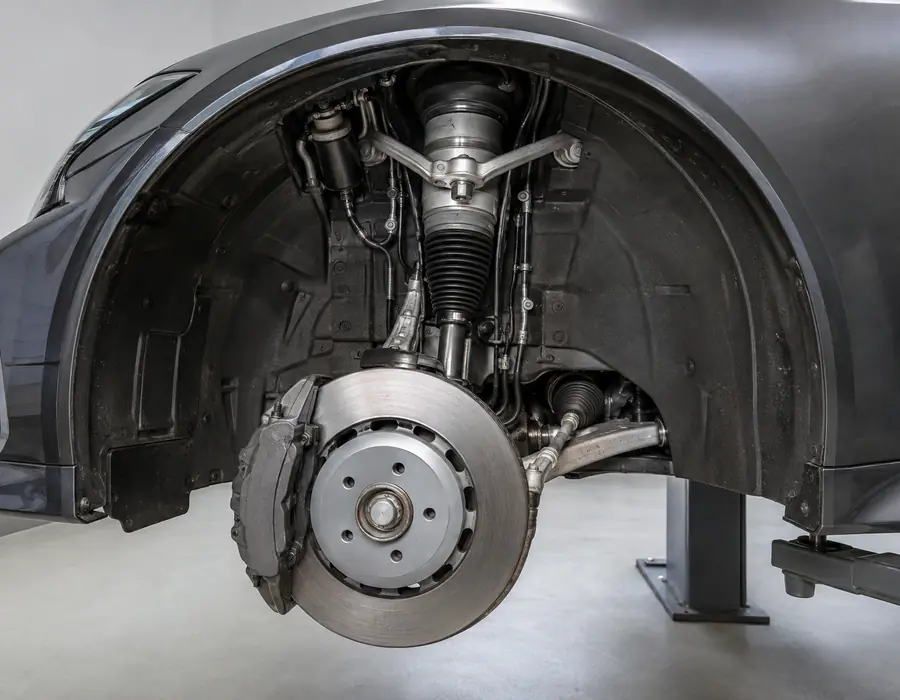 Audi RS5 DRC suspension and brake equipment inspection