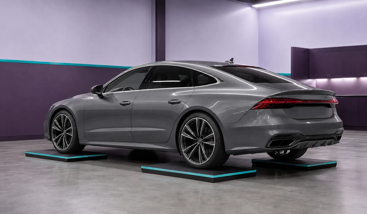 Audi RS7 tire contact-patch and platform load inspection
