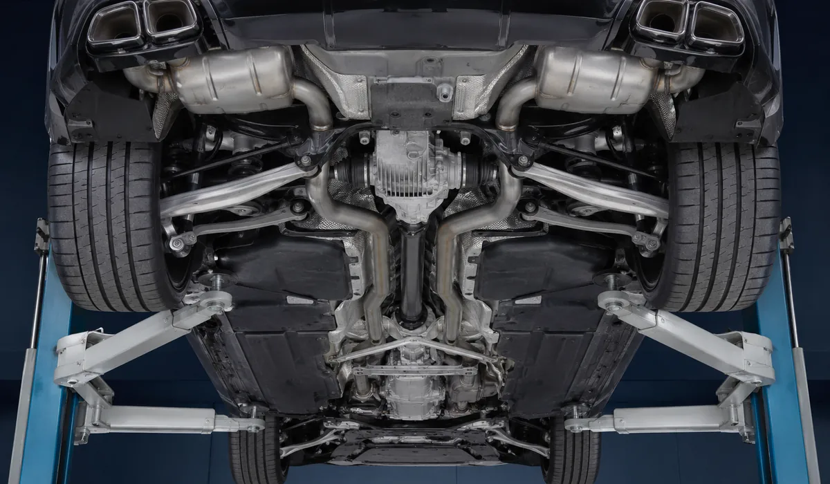 Audi S3 rear coupling and underbody inspection