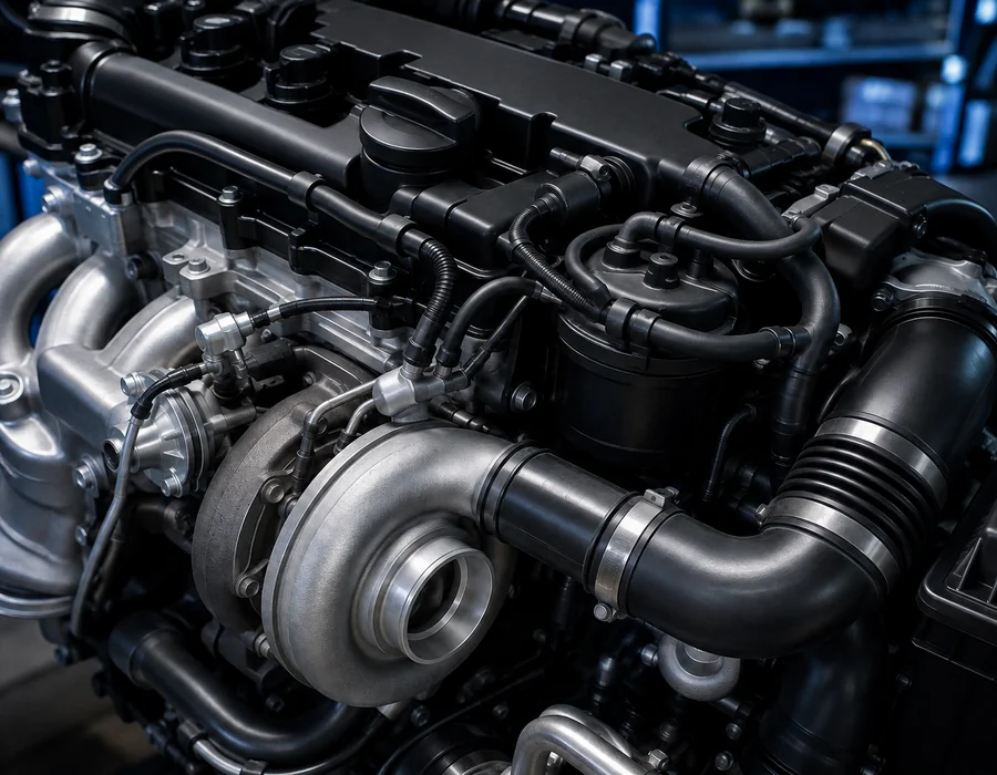 Audi S3 turbo, combustion and crankcase ventilation hardware inspection