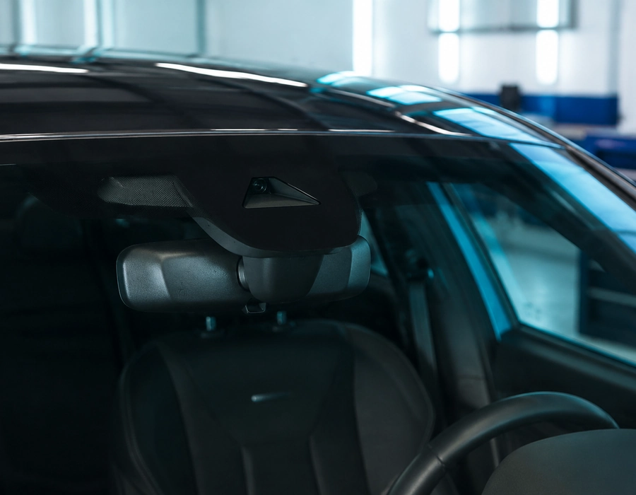Audi S3 windshield and sensor hardware inspection after body or glass work