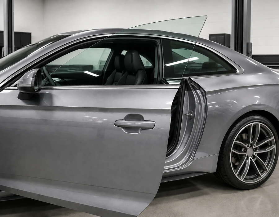 Audi S5 Coupe frameless-glass and body-function inspection
