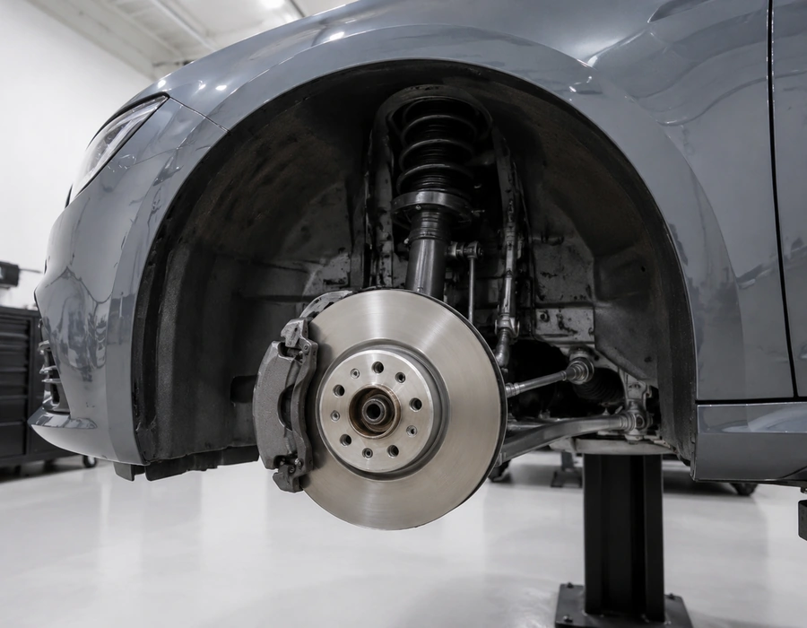 Audi TT RS brake, wheel and hub inspection
