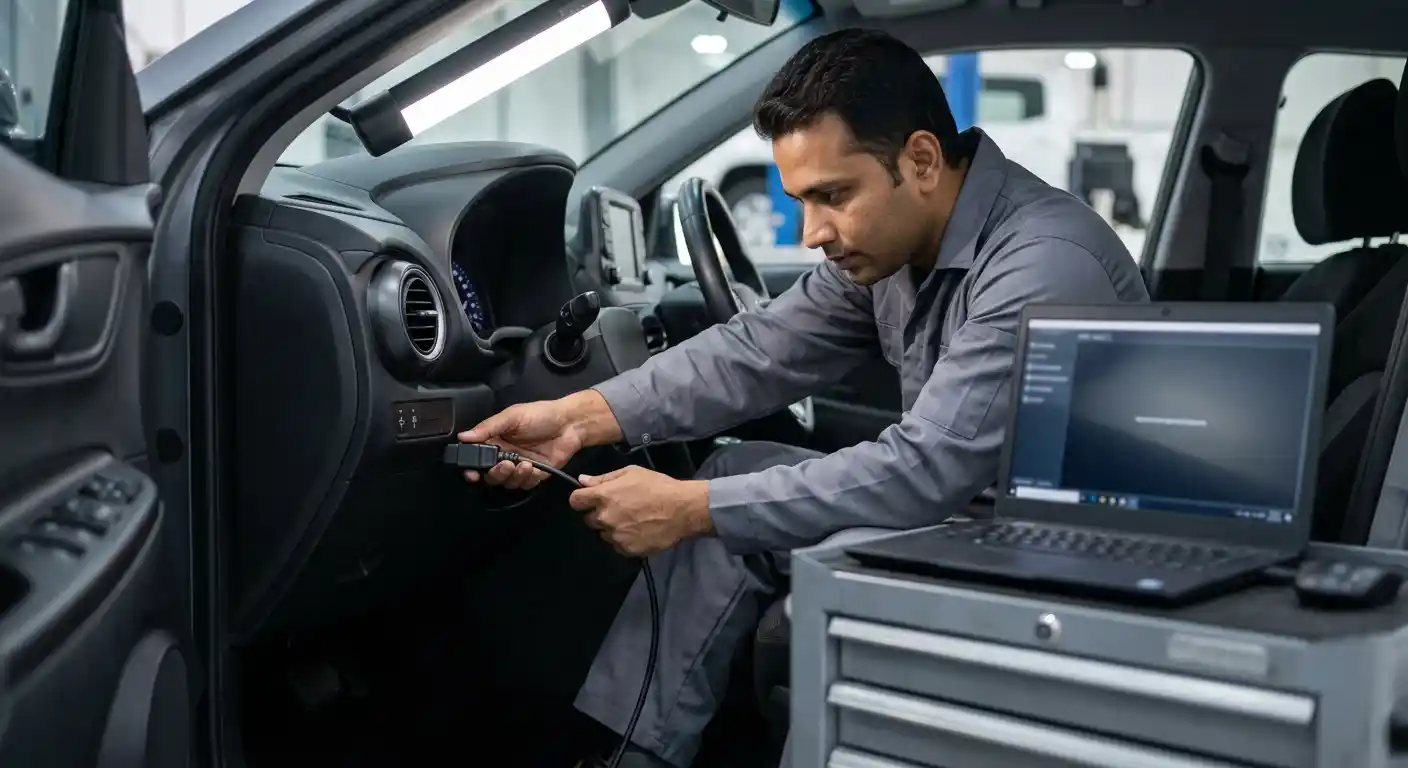 Audi Q2 drive symptom diagnostic inspection in the workshop