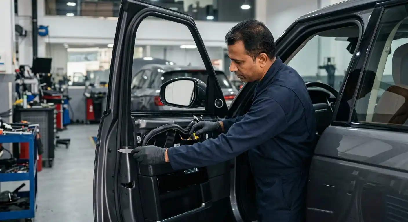 Audi S4 body and electronic system cross-inspection