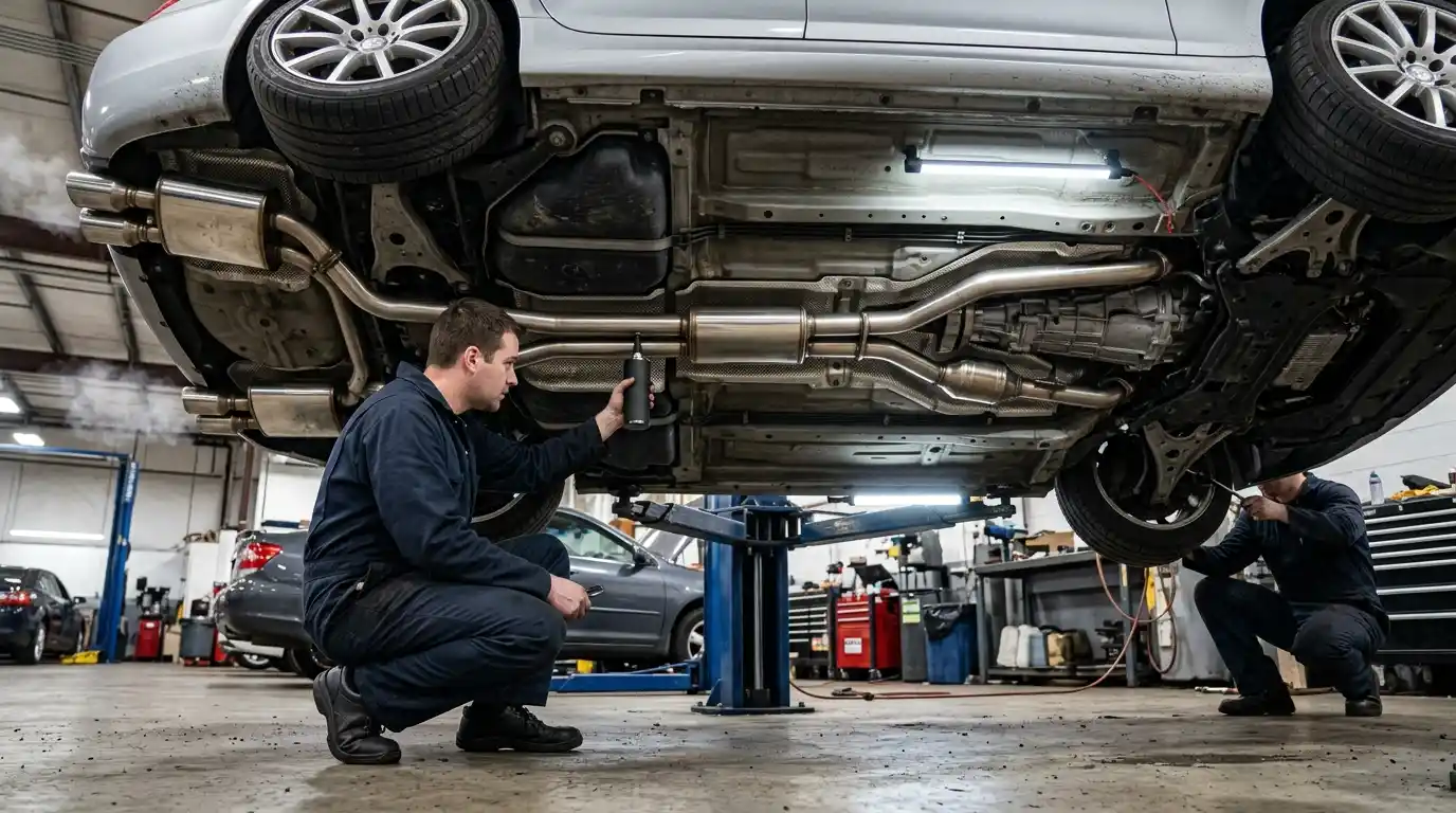 Audi S4 exhaust and underbody noise inspection